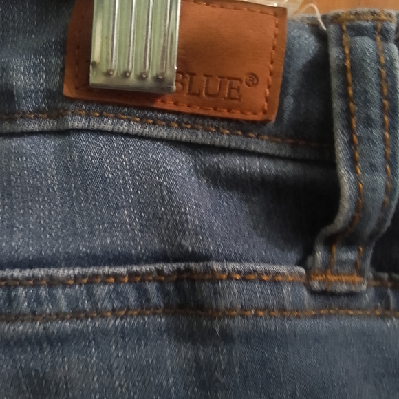 Trendy Distressed Blue Skinny Jeans Judy Blue Los Angeles Size 2XL X 29" Inseam - Picture 4 of 16